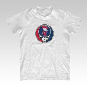 2 pack Ole Miss Grateful Dead Shakedown Style Running T-shirt White L & 3XL